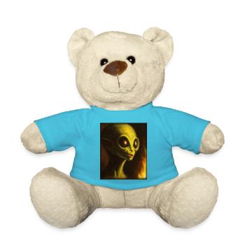 alien devil - Teddy Bear - atoll blue - Front