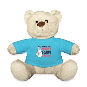 Frohe schaurige Weihnachten Halloween - Teddy - Atollblau - Vorne