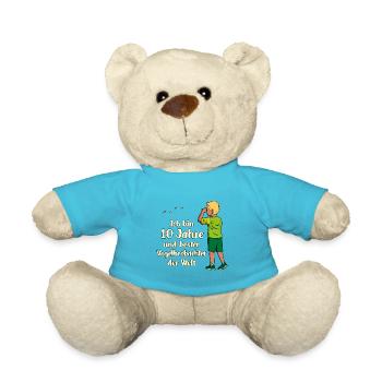 Ich bin 10 - Jungen Vogelbeobachtung - Teddy - Atollblau - Vorne