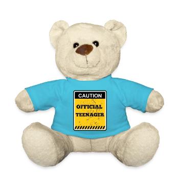 Teenager Achtung - 13. 14. 15. 16. Geburtstag - Teddy - Atollblau - Vorne