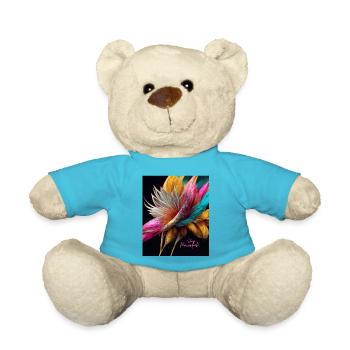 Sei stark - ein motivierender Slogan für außergewöhnliche Menschen - Teddy - Atollblau - Vorne