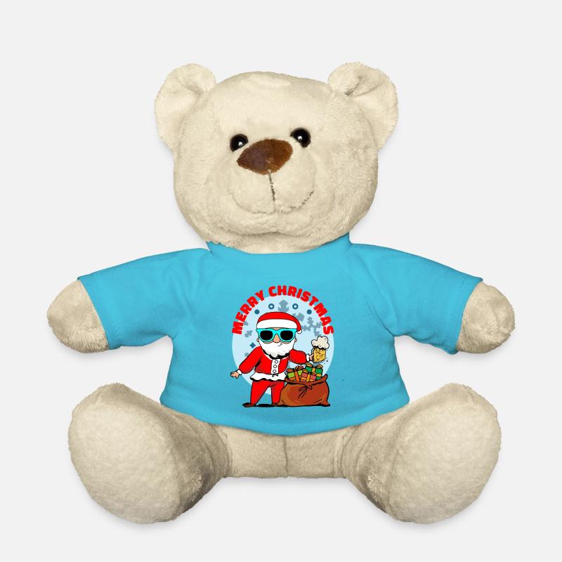 Merry Christmas - Teddy Bear - atoll blue