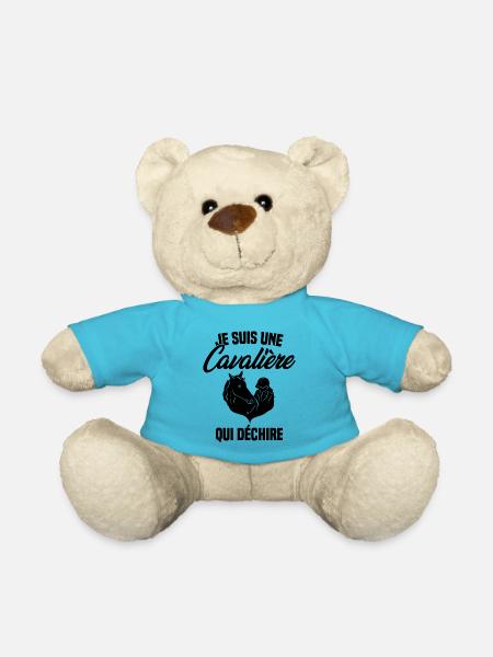 Je suis Une Cavalière Qui Déchire Chevaux Cadeau - Nounours - bleu outremer