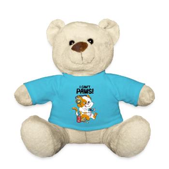 Funny Cat Gaming Kids Boys Gamer Video Games & - Teddy Bear - atoll blue - Front