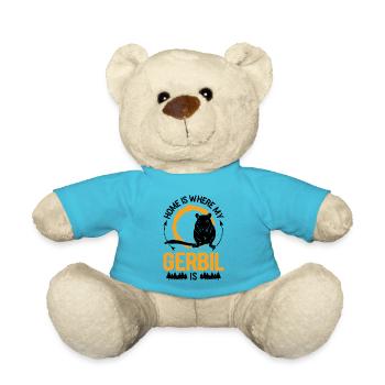 Home is where my Gerbil is Gerbil Gerbil - Teddy Bear - atoll blue - Front