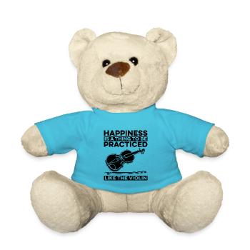 Le bonheur est une chose pour violon violoniste - Nounours - bleu outremer - Devant