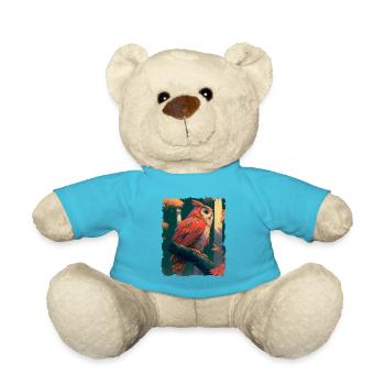 Eule Cartoon Anime Style - Teddy - Atollblau - Vorne