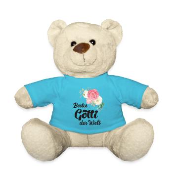 Bestes Gotti Taufpatin Schweiz Patentante - Teddy - Atollblau - Vorne