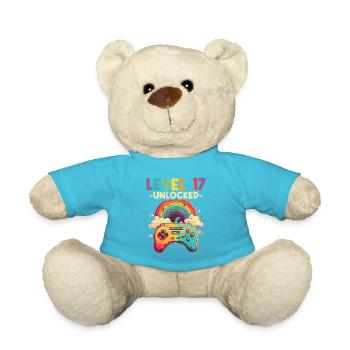 Niveau 17 ans Gaming 17 17 Anniversaire - Nounours - bleu outremer - Devant