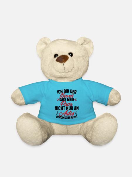 Je suis la preuve que papa ne se soucie pas seulement des voitures - Nounours - bleu outremer