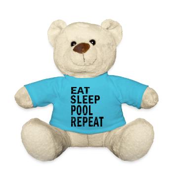 Mangez la piscine de sommeil répéter pour les amoureux de la piscine - Nounours - bleu outremer - Devant