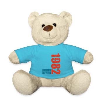 41th Birthday Men Women 41 Years 1982 Funny Gift - Teddy Bear - atoll blue - Front