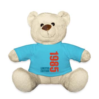38th Birthday Men Women 38 Years 1985 Funny Gift - Teddy Bear - atoll blue - Front