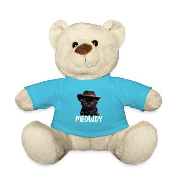 Meowdy Funny cat Meme for Cat Lovers - Teddy Bear - atoll blue - Front
