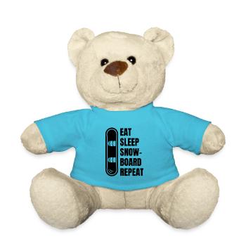 Snowboard Geschenk Snowboardsport Snowboardfahrer - Teddy - Atollblau - Vorne