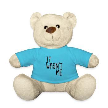 It Wasn't Me - Teddy Bear - atoll blue - Front