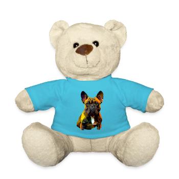 French Bulldog Frenchie Französische Bulldogge - Teddy Bear - atoll blue - Front