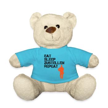 Postman Saying Courier Postman Gift - Teddy Bear - atoll blue - Front