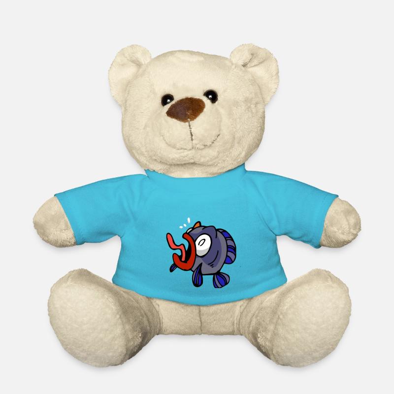 Poisson Pêcheur Idée Cadeau Mer - Nounours - bleu outremer