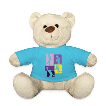 Women Basketball Girls Basketball Player - Teddy Bear - atoll blue - Front