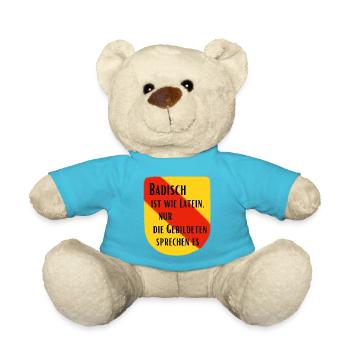 Badisch ist wie Latein - Teddy - Atollblau - Vorne