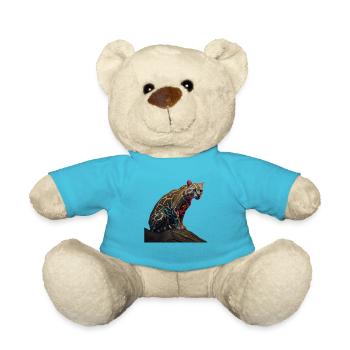 just a boy girl who loves Ocelots Ocelot ocelot ocelot - Teddy Bear - atoll blue - Front