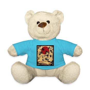 Neunschwänziger Fuchs Japanische Retro Kunst - Teddy - Atollblau - Vorne