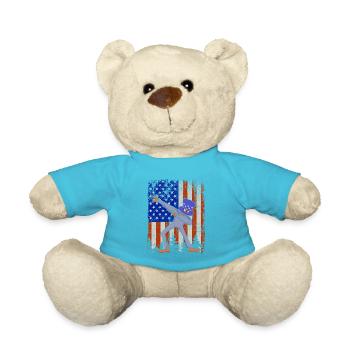 Dabbing Bigfoot 4 juillet Sasquatch Américain - Nounours - bleu outremer - Devant
