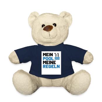 Planschbecken Swimmingpool Pool Schwimmen Geschenk - Teddy - French Navy - Vorne