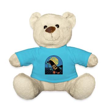 Skateboard Retro 60s Brett Räder Surf - Teddy - Atollblau - Vorne