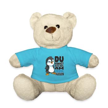 Kannst mich mal am Südpol küssen Pinguine - Teddy - Atollblau - Vorne