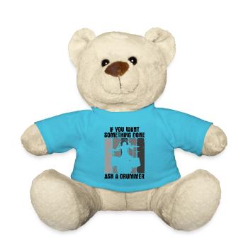 Schlagzeug Spieler Drummer - Teddy - Atollblau - Vorne