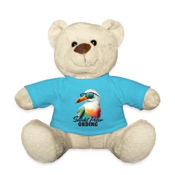 Sankt Peter Ording Holiday Seagull with Sunglasses - Teddy Bear - atoll blue - Front