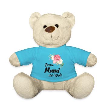 Beste Mama bestes Mami Schweiz Schweizer - Teddy - Atollblau - Vorne