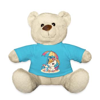 Cute unicorn for kids - Summer Edition - Teddy Bear - atoll blue - Front
