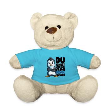 Kannst mich mal am Südpol küssen Pinguine - Teddy - Atollblau - Vorne