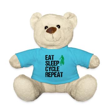 Radfahrerin Spruch Mountainbikerin Geschenk Damen - Teddy - Atollblau - Vorne