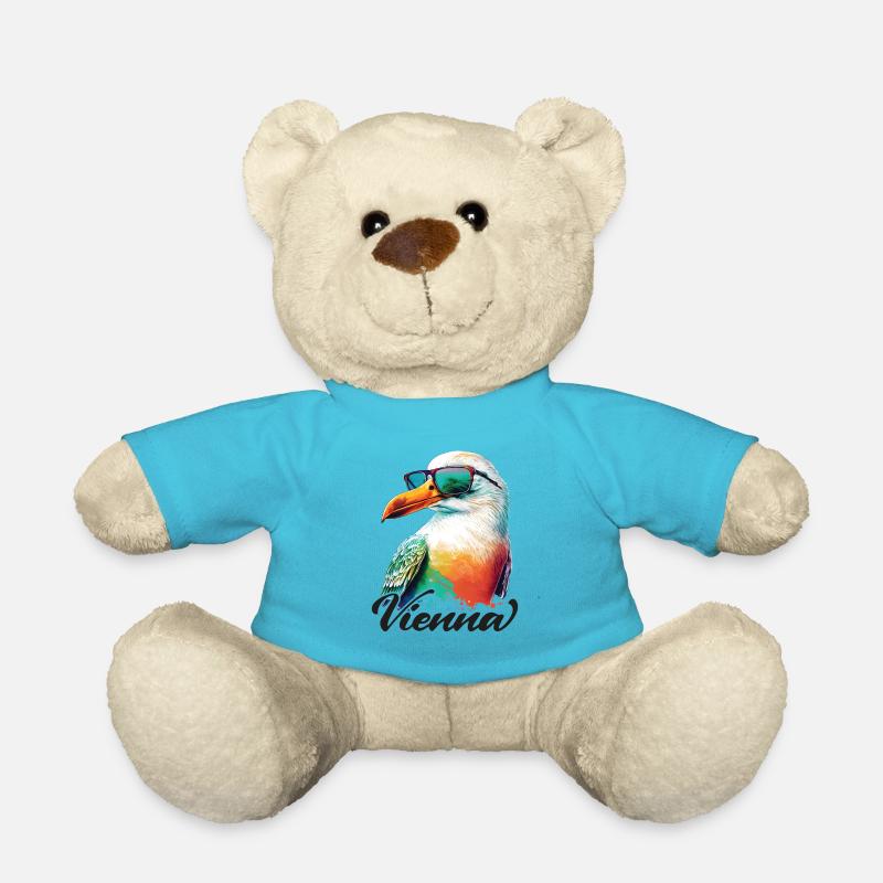 Vienna Österreich Urlaub Möwe mit Sonnenbrille - Teddy - Atollblau