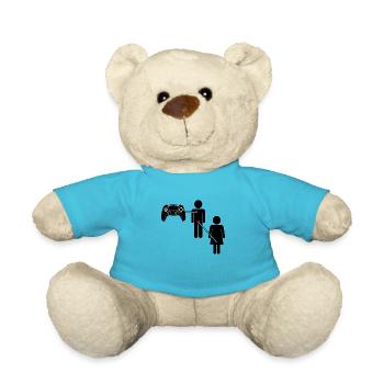 Video Games Gaming Video Gamer Gaming Controller - Teddy Bear - atoll blue - Front