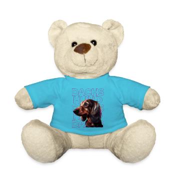 Rauhaardackel Dachshund Hund Hunde Welpe Dackel - Teddy - Atollblau - Vorne
