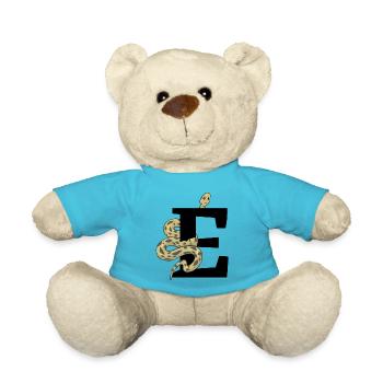 Buchstabe e Schlange - Teddy - Atollblau - Vorne