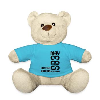 Gift May 1983. Anniversary May 1983. May 1983. - Teddy Bear - atoll blue - Front