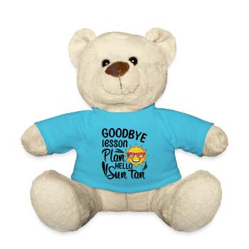 Bye Lesson École Out Pour Professeur Bonjour L’été - Nounours - bleu outremer - Devant