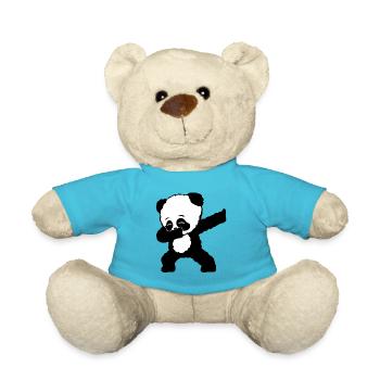 Dabbing Panda Bär Geschenk Damen Herren Kinder - Teddy - Atollblau - Vorne