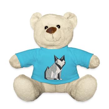 Geometrische Katze - Teddy - Atollblau - Vorne