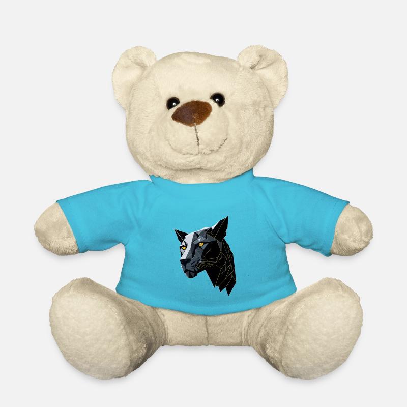 Tête de panthère géométrique - Nounours - bleu outremer