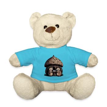 Hedgehog Teaparty Mushroom Accueil - Nounours - bleu outremer - Devant