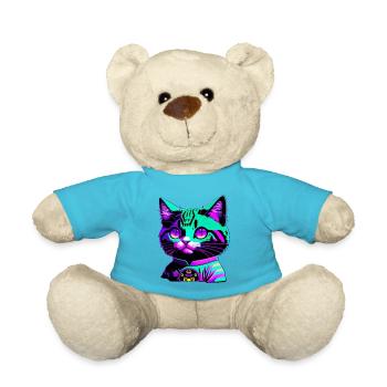 Funky cat - Teddy - Atollblau - Vorne