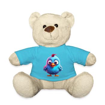 Mignon bébé oiseau - Nounours - bleu outremer - Devant