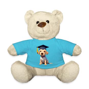 Bachelor Labrador Study Dogs Graduation - Teddy Bear - atoll blue - Front